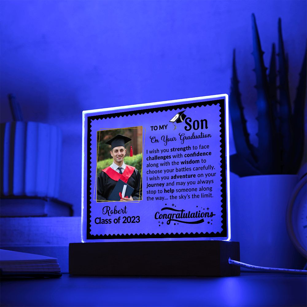 (Photo Inserted) Graduation Ceremony - Personalized Acrylic Plaque #02