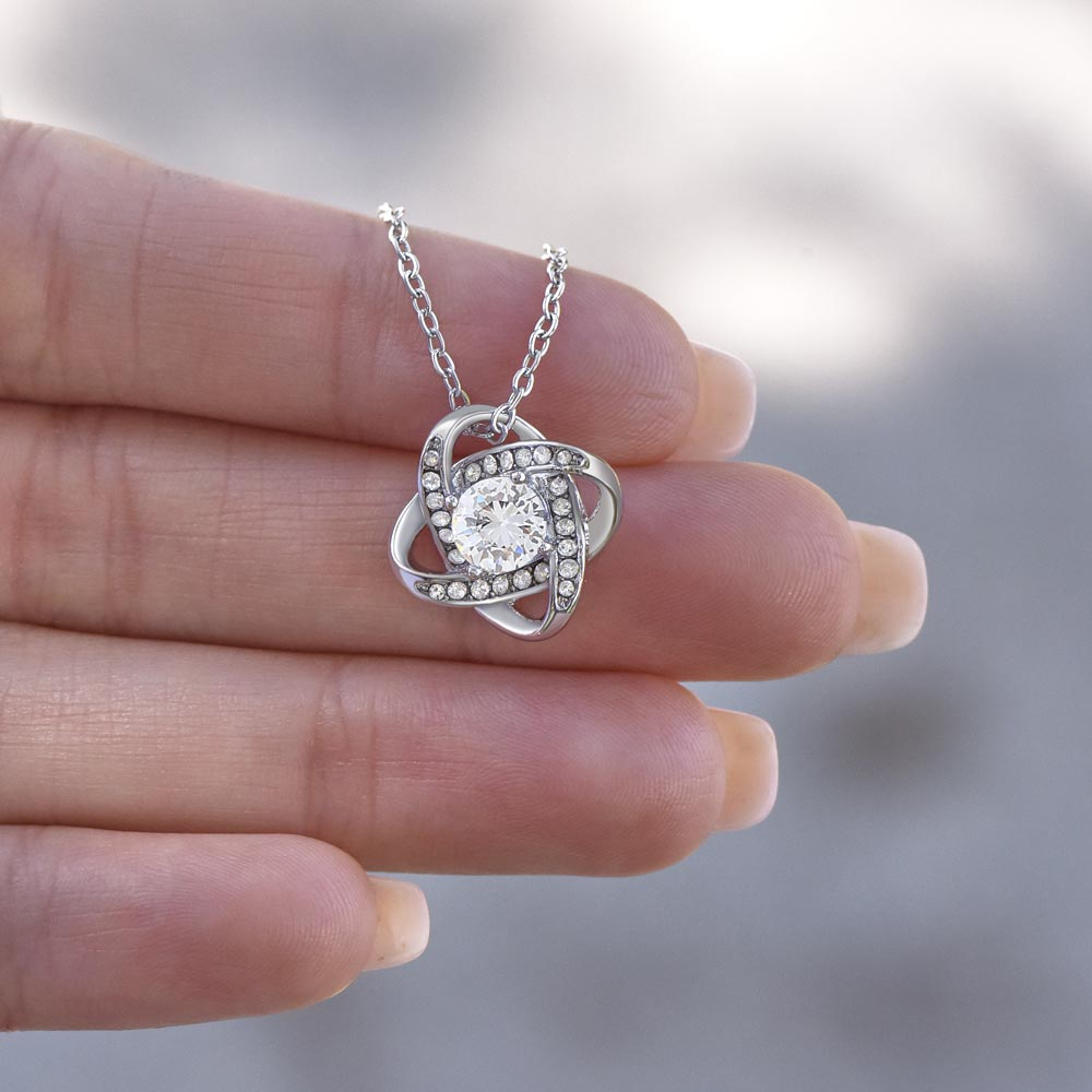 To My Daughter - Straighten Your Crown - Love Knot Necklace