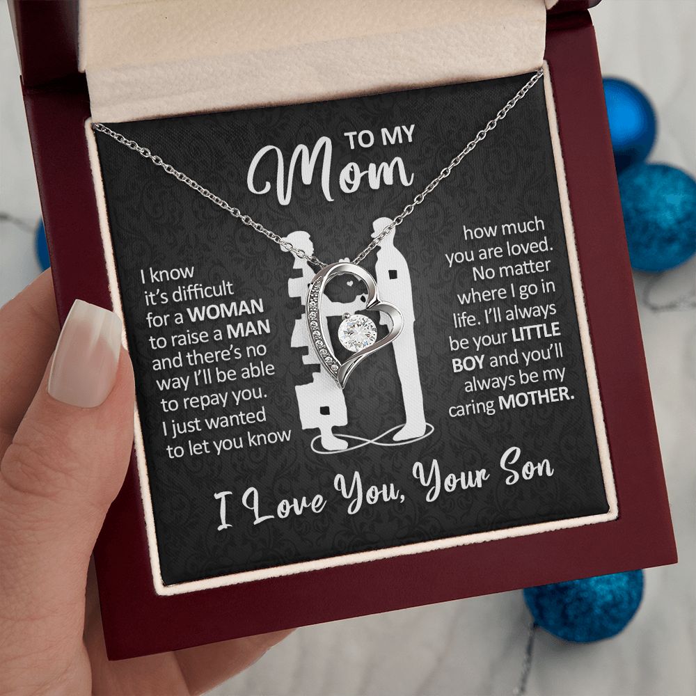 To My Mom - I'll Always Be Your Little Boy - Forever Love Necklace