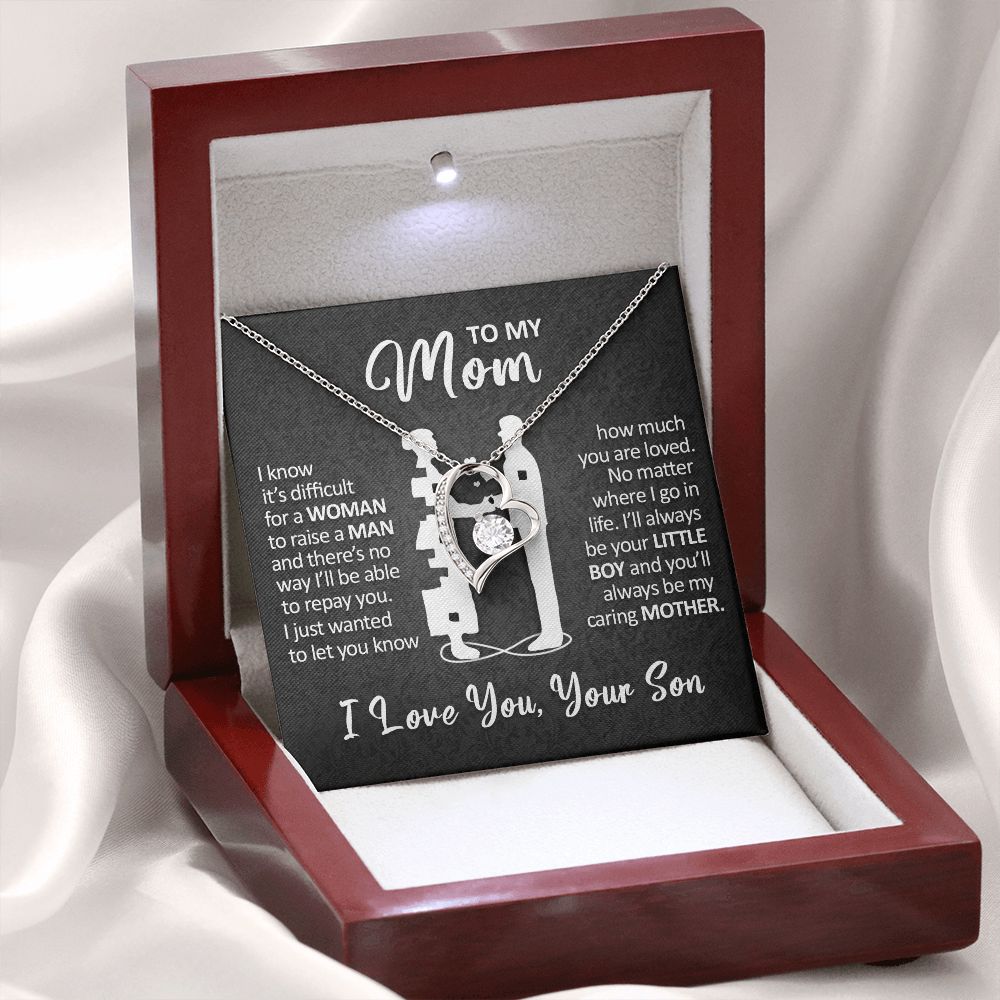 To My Mom - I'll Always Be Your Little Boy - Forever Love Necklace