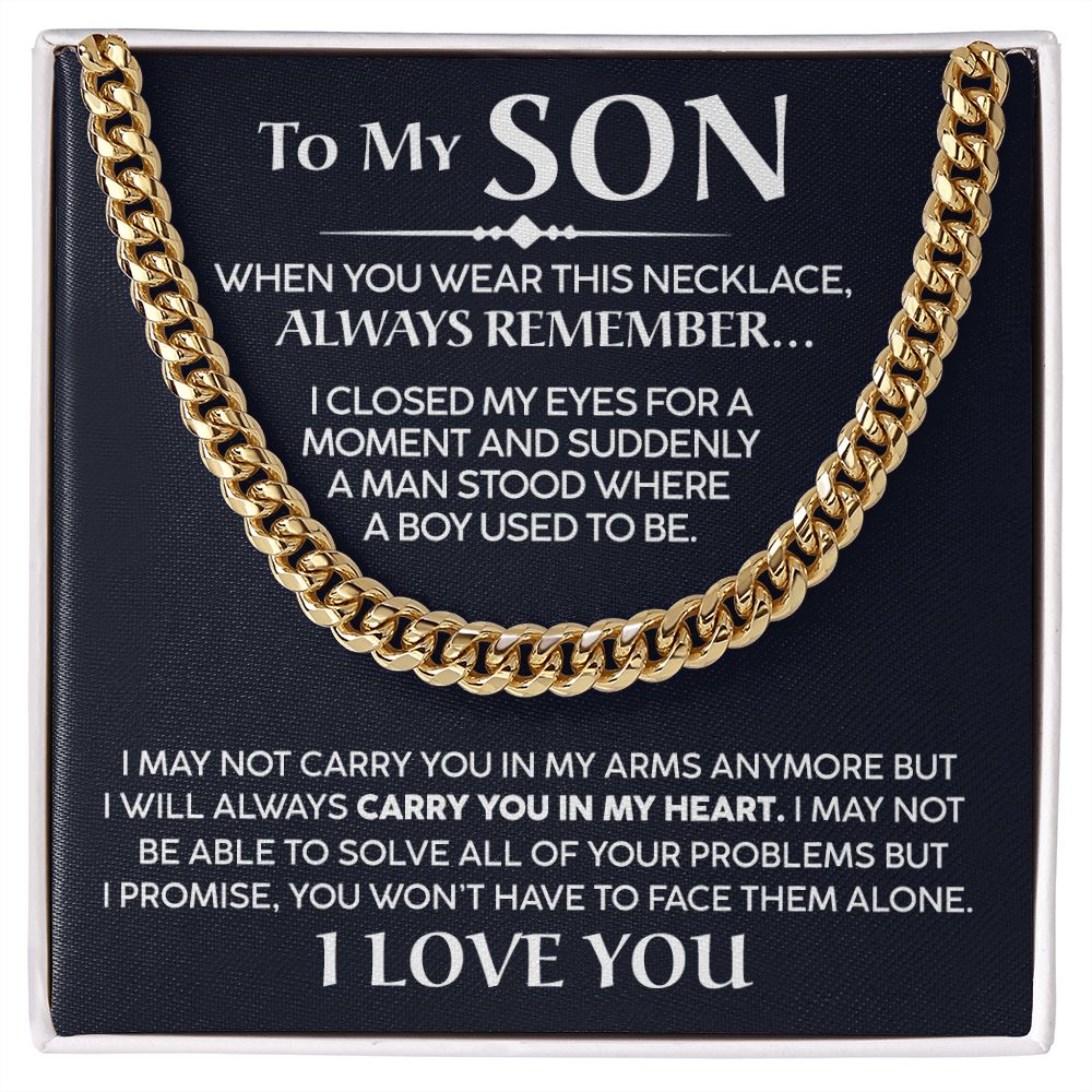 To My Son - Promise - Cuban Link Chain