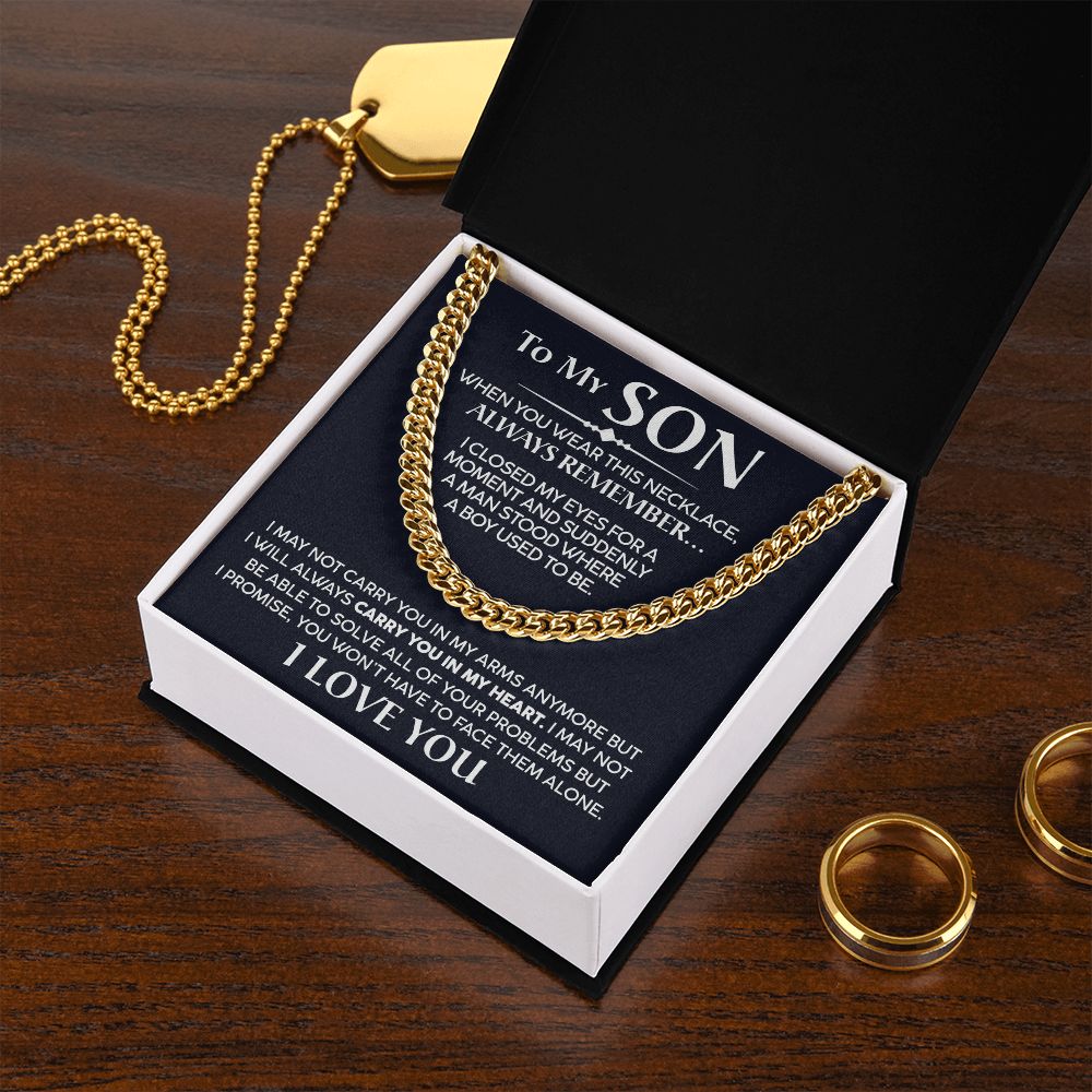 To My Son - Promise - Cuban Link Chain