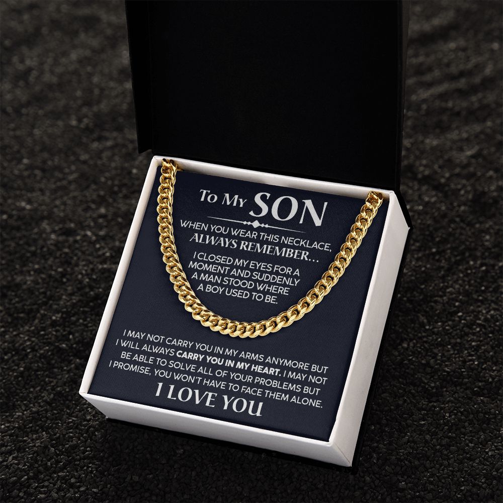 To My Son - Promise - Cuban Link Chain