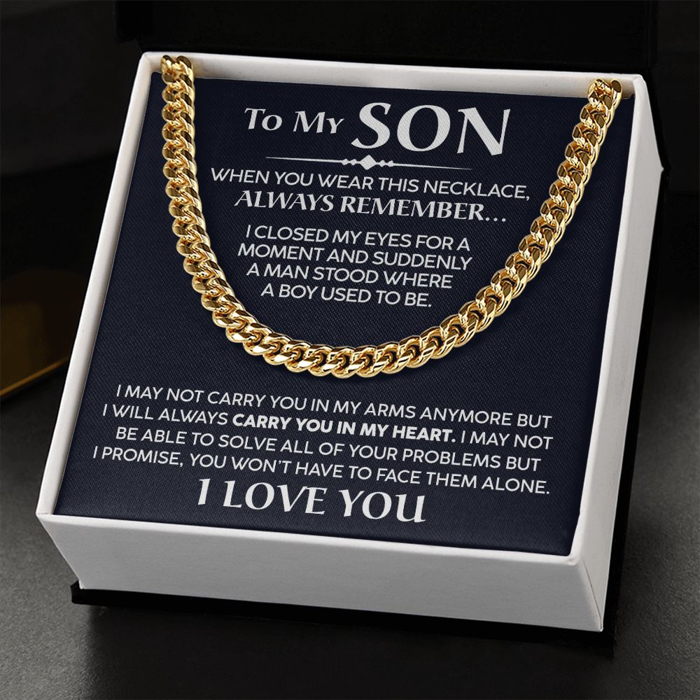 To My Son - Promise - Cuban Link Chain