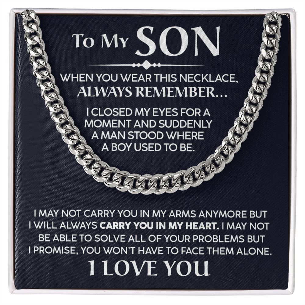 To My Son - Promise - Cuban Link Chain