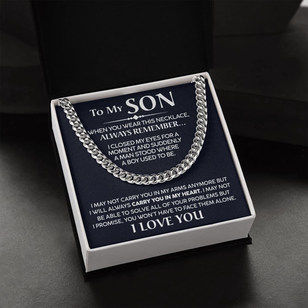 To My Son - Promise - Cuban Link Chain