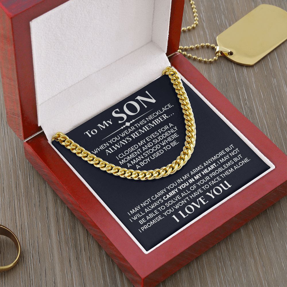 To My Son - Promise - Cuban Link Chain