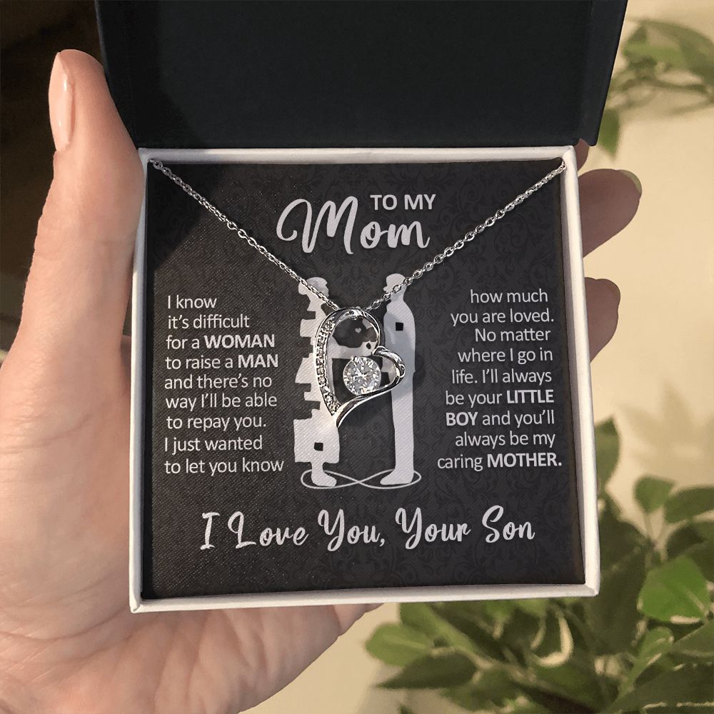 To My Mom - I'll Always Be Your Little Boy - Forever Love Necklace